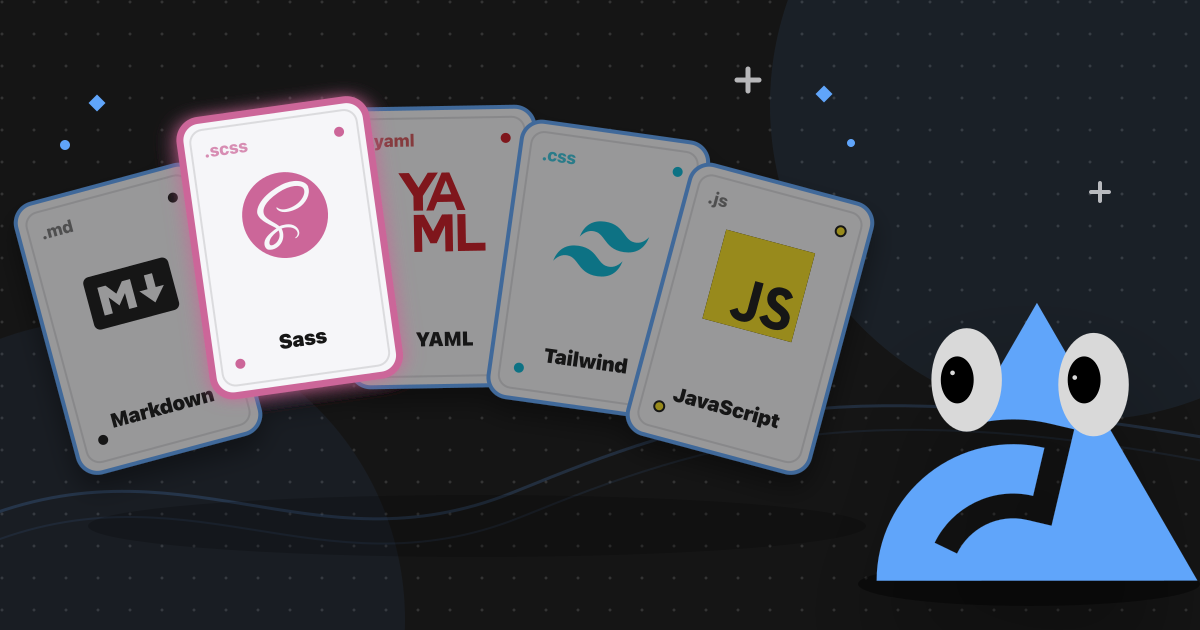 Biome mascot with a deck of cards. The SCSS card is highlighted